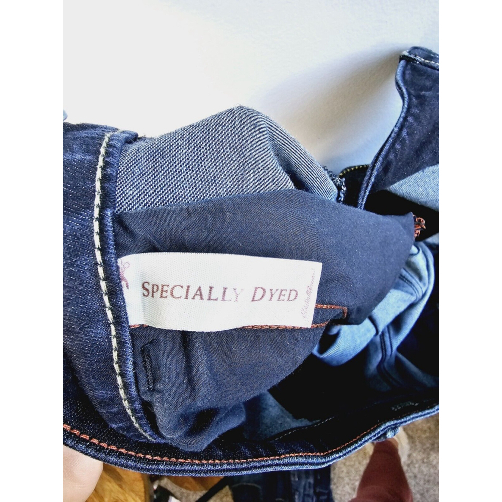 Eddie Bauer Women’s Curvy Trouser Denim Jeans Stretch Dark Blue Wash Size 16 - Picture 9 of 10